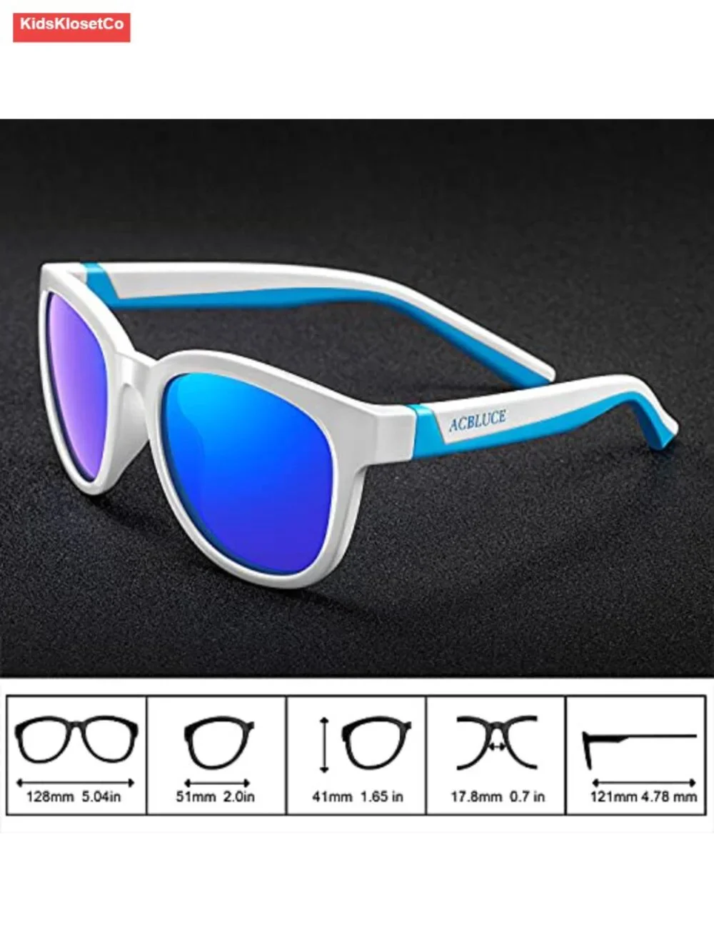 Kids Polarized Sunglasses TPEE Frame Sports Baseball Running Age 6-12